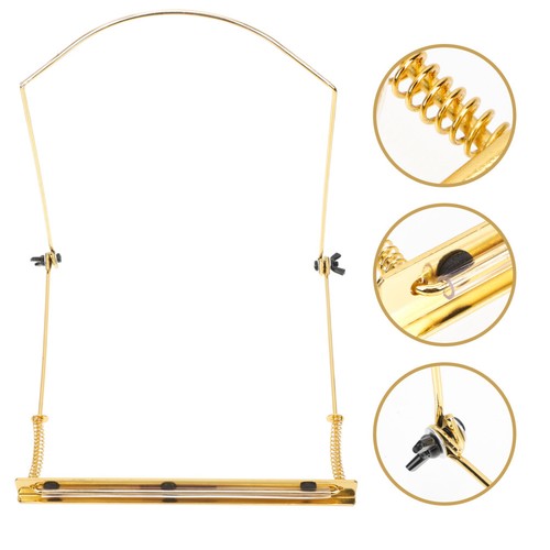 Golden zinc alloy harmonica - golden,